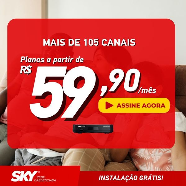 Plano SKY TV a partir de R$ 59,90 